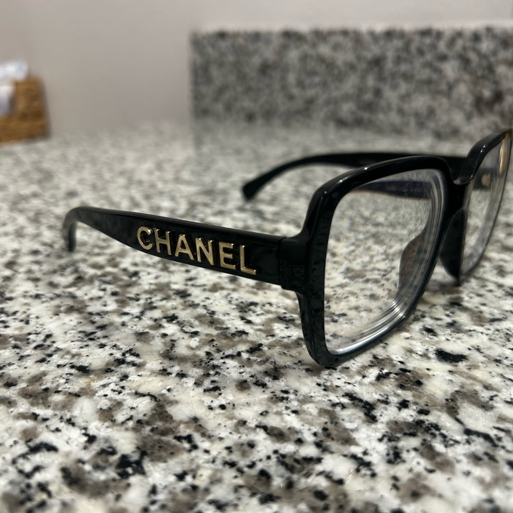 CHANEL Black and Gold Eyeglasses